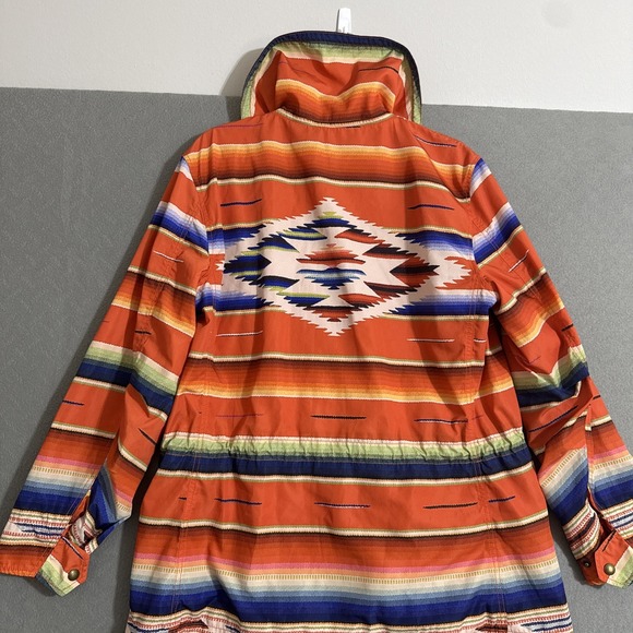 Lauren Ralph Lauren Black Label Field Jacket Native Southwestern Aztec Sz L Coat